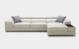 Geranium Modern Motion Leather Sectional with Storage