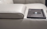 Console table wireless power station | Real Italian Leather | Ostro Modern Motion Reclining Sectional | Mofit Home Furniture